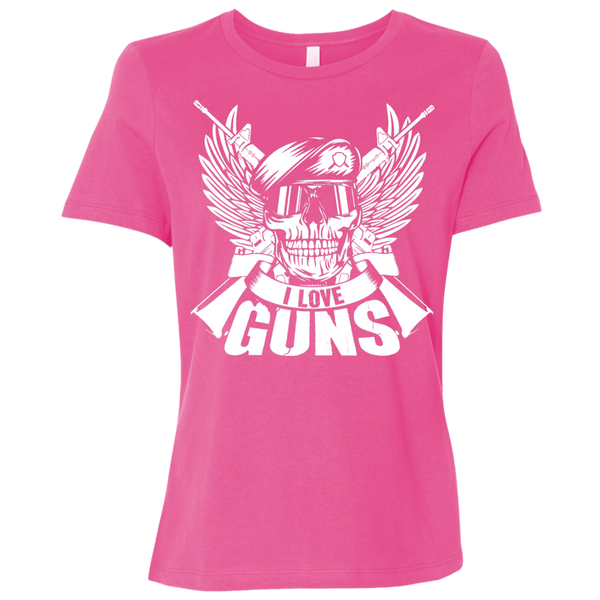 I Love Guns Ladies Short-Sleeve T-Shirt