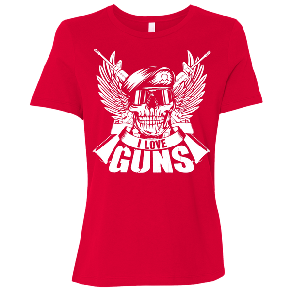 I Love Guns Ladies Short-Sleeve T-Shirt