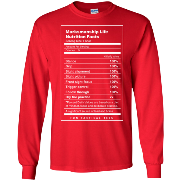 Nutrition Facts LS Cotton Tshirt