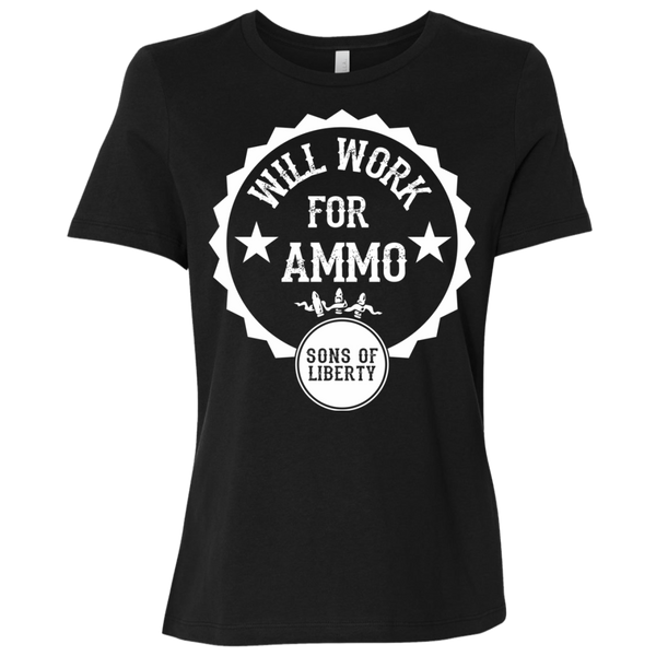 Will Work for Ammo Ladies Short-Sleeve T-Shirt