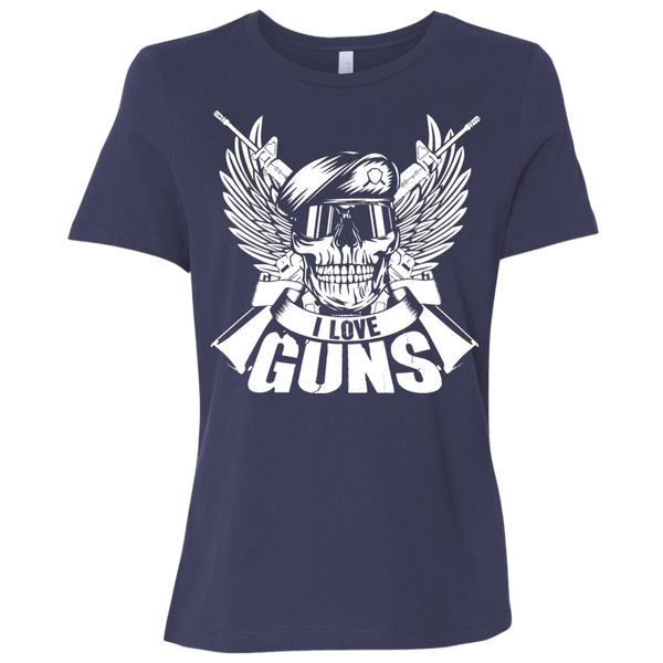 I Love Guns Ladies Short-Sleeve T-Shirt