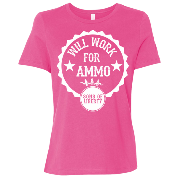 Will Work for Ammo Ladies Short-Sleeve T-Shirt