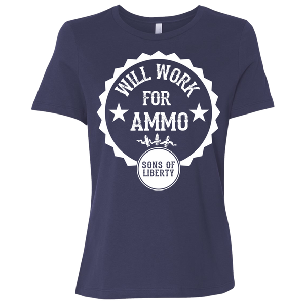 Will Work for Ammo Ladies Short-Sleeve T-Shirt