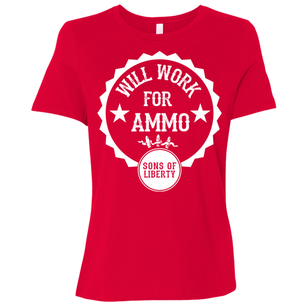 Will Work for Ammo Ladies Short-Sleeve T-Shirt