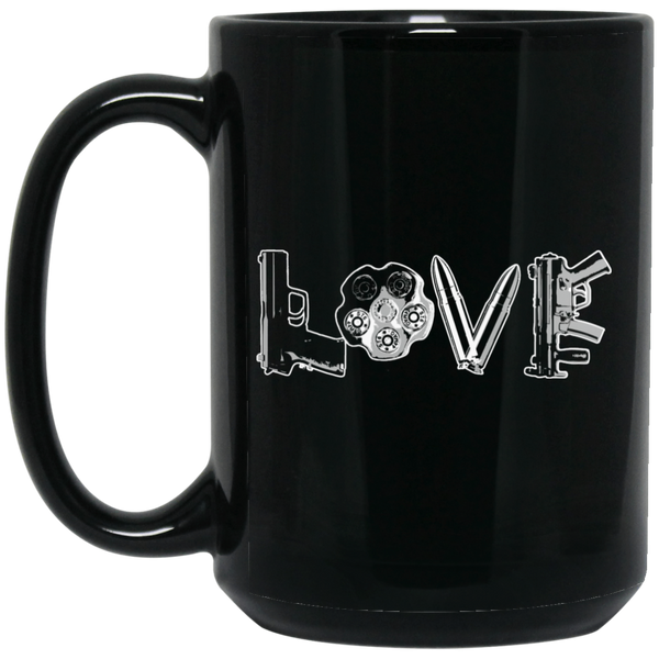 LOVE Black Mug
